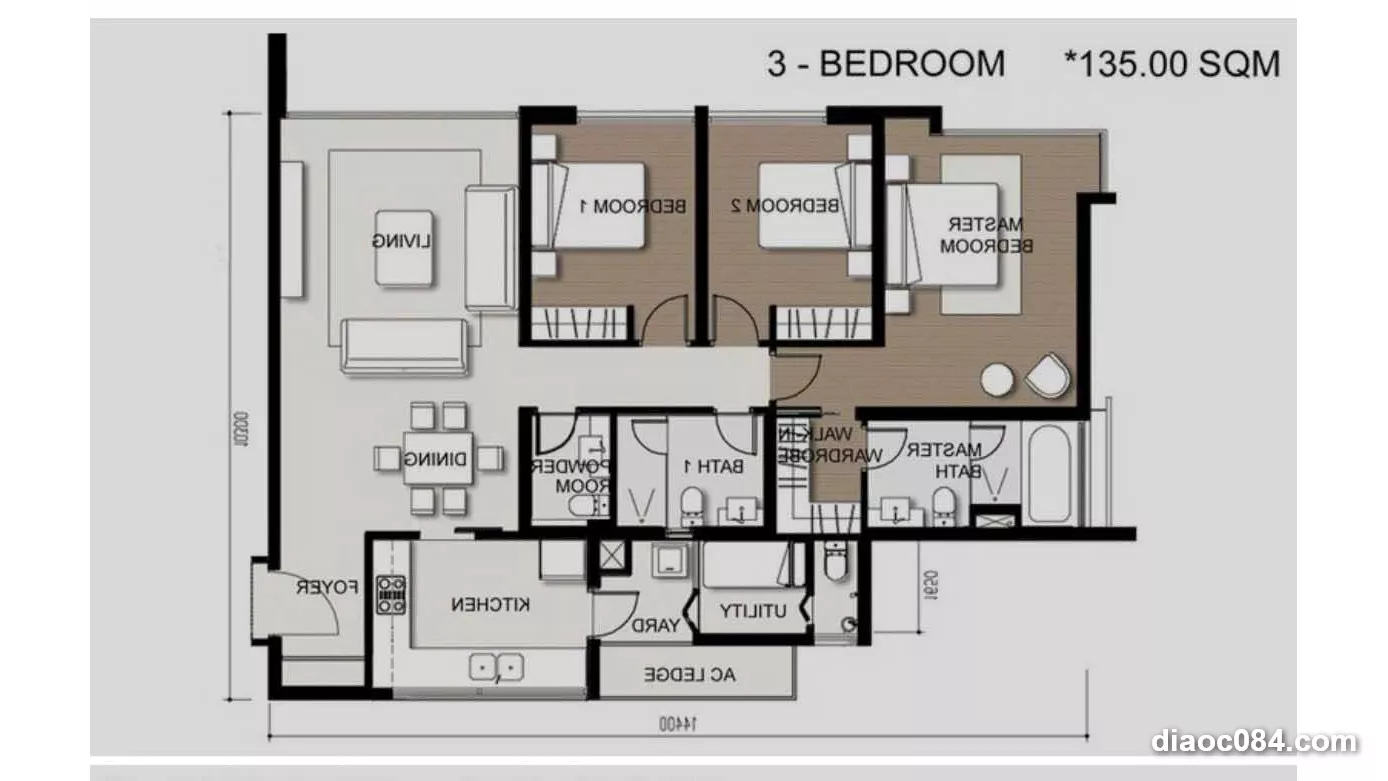 3 bedrooms Apartment in Thu Duc, Ho Chi Minh, Vietnam No. 30642