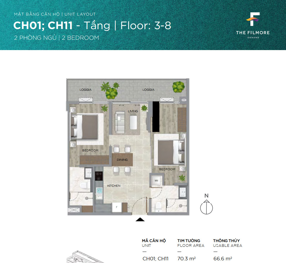 2 bedrooms Condo in The Filmore Da Nang in Hai Chau, Da Nang, Vietnam No. 25878