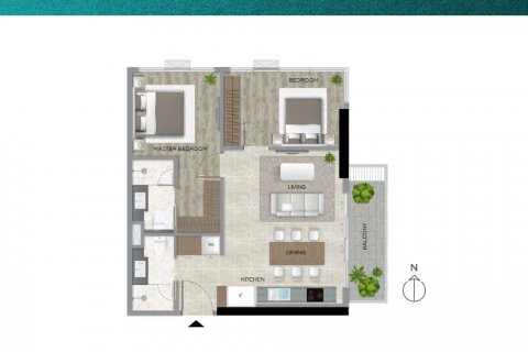 Кондоминиум  с 2 спальнями в The Filmore Da Nang в Хайтяу, Дананг ,  № 20510 9