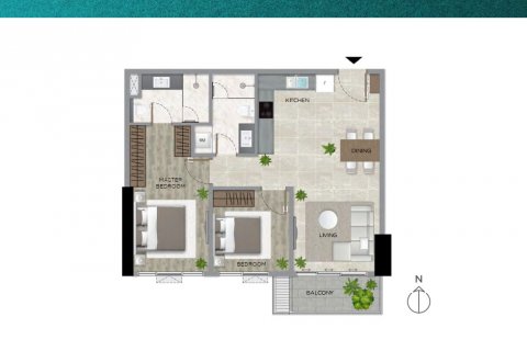 Кондоминиум  с 2 спальнями в The Filmore Da Nang в Хайтяу, Дананг ,  № 20510 11