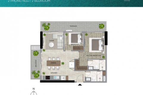 Кондоминиум  с 2 спальнями в The Filmore Da Nang в Хайтяу, Дананг ,  № 20510 13