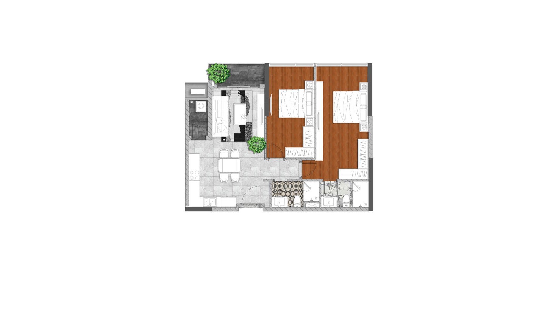 2 bedrooms Apartment in Urban Green in Ho Chi Minh, Vietnam No. 12857