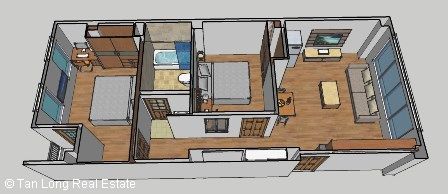Квартира с 2 спальнями в Каузяй, Ханой, Вьетнам № 5465