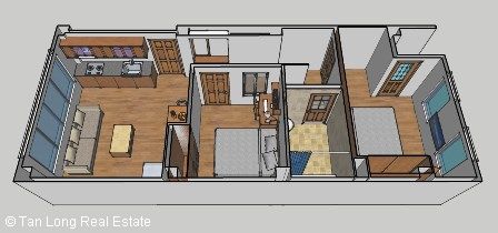 Квартира с 2 спальнями в Каузяй, Ханой, Вьетнам № 5465