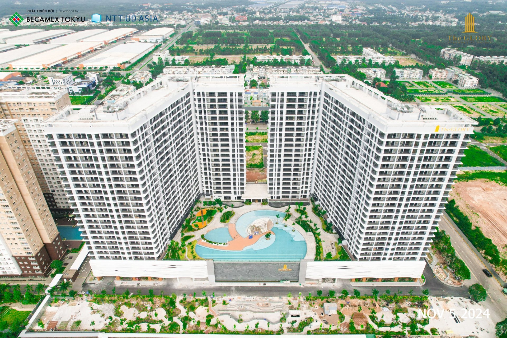 Кондоминиум с 2 спальнями в Midori Park The Glory в Тхузаумот, Вьетнам № 25342