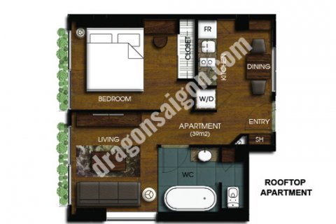 43m2 Apartment in District 1, Ho Chi Minh, No. 15488 6