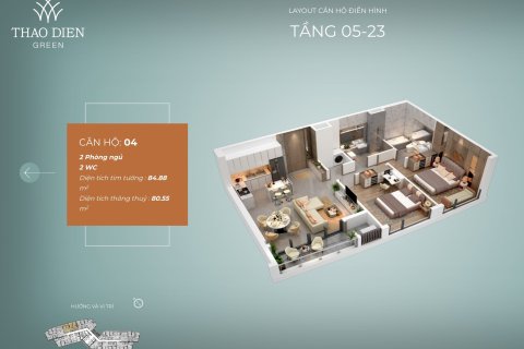 2 bedrooms Condo in Thao Dien Green in Ho Chi Minh, No. 18549 3