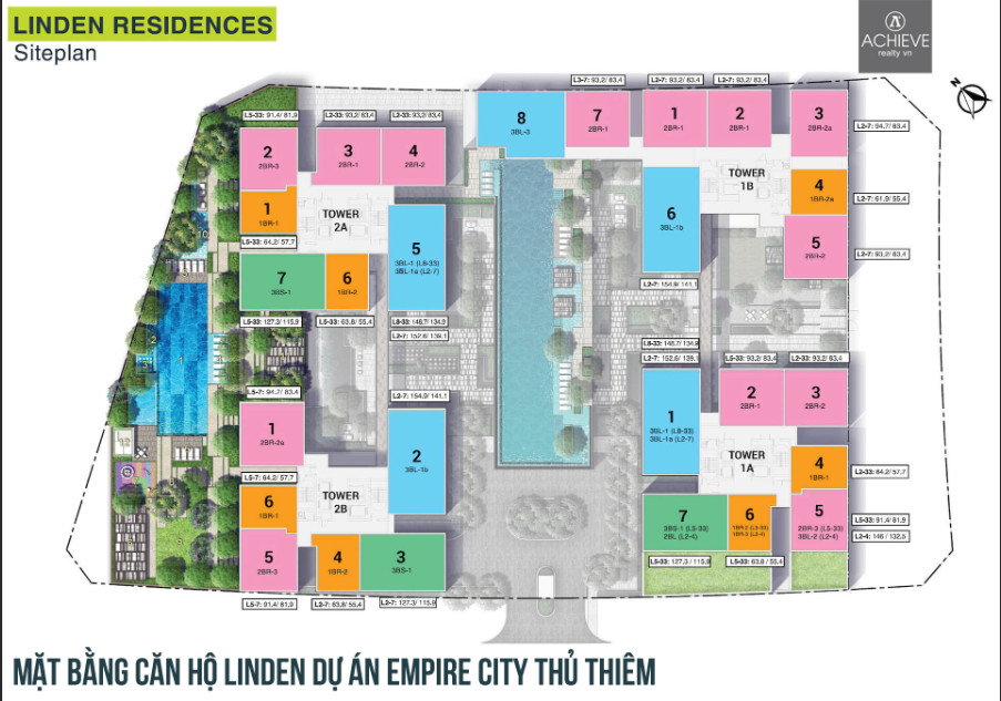 Кондоминиум с 3 спальнями в Empire City в Хошимин, Вьетнам № 18550