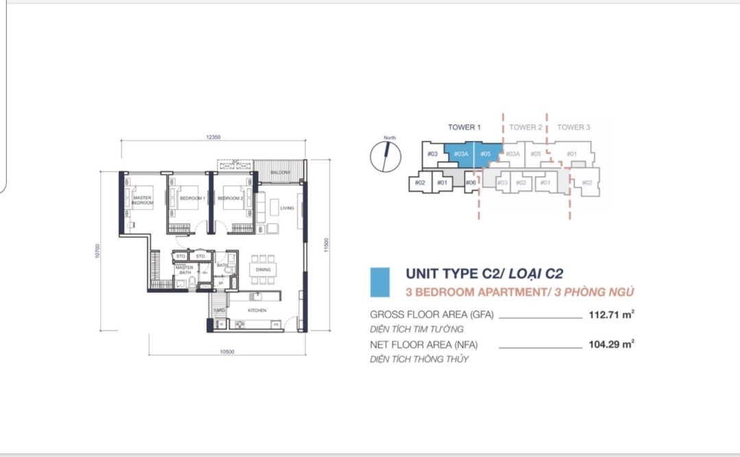 3 bedrooms Condo in Thu Duc, Ho Chi Minh, Vietnam No. 17932