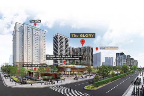 Кондоминиум с 1 спальней в Midori Park The Glory в Тхузаумот, № 24850 4