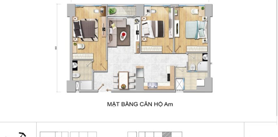 3 bedrooms Apartment in Thu Duc, Ho Chi Minh, No. 26763
