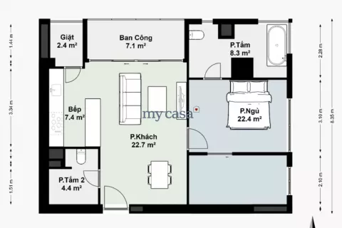 1 bedroom Apartment in Thu Duc, Ho Chi Minh, No. 11350