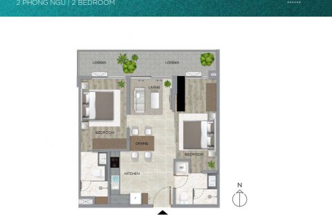 Кондоминиум с 2 спальнями в The Filmore Da Nang в Хайтяу, Дананг , № 25630 9